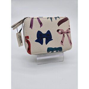 Vera Bradley Rows of Bows Faux Leather Zip Around Pill Organizer